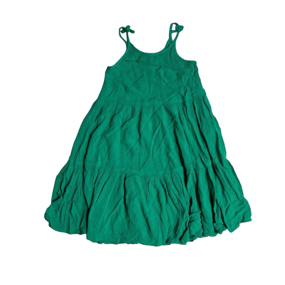 George dress Vibrant Green Crepe cotton Kids Casual Dress